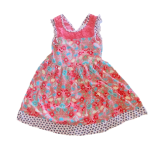 Matilda Jane floral sleeveless dress flutter sleeve 14 good hart